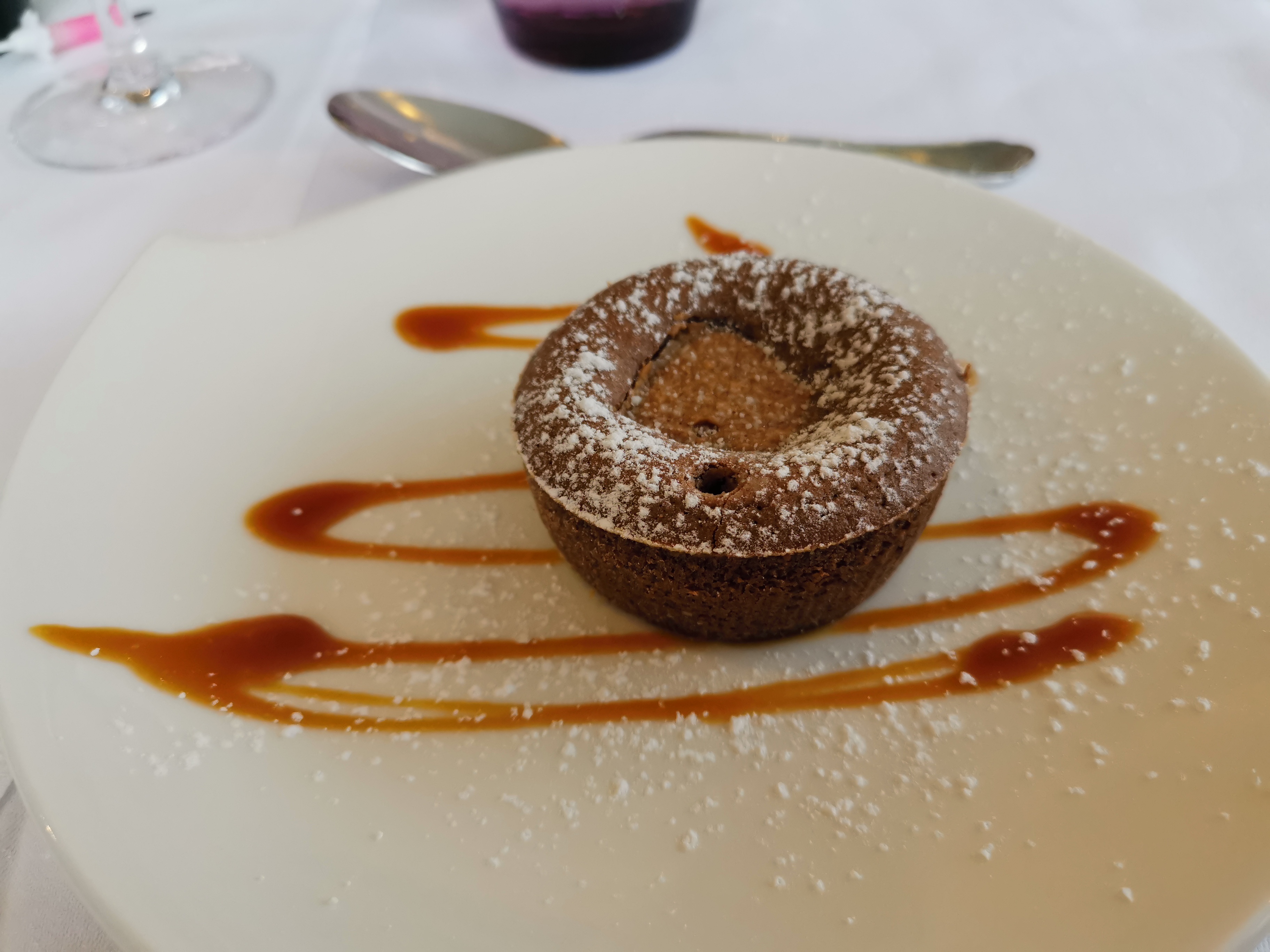 Coulant au chocolat, beurre de cacahuète