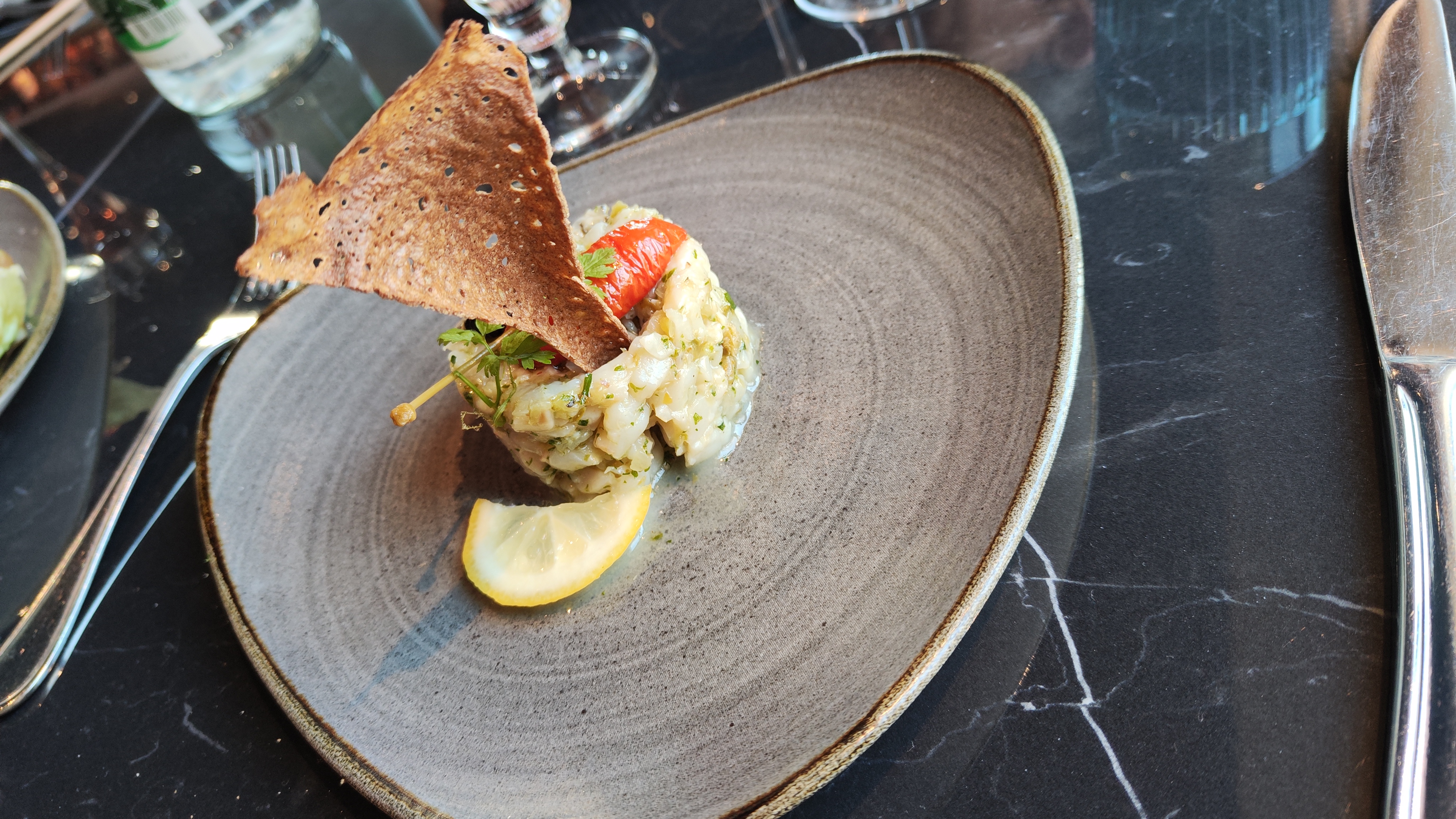 Tartare Saint-Jacques et huîtres